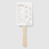 Modern Terracotta Boho Wedding Programme set of Fa Handwaaier (Achterkant)