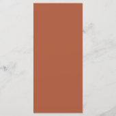 Modern Terracotta Boog Huwelijksmenu Menu (Achterkant)