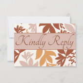 Modern Terracotta Botanical RSVP Wedding Kaartje (Voorkant)