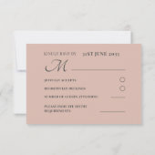 Modern Terracotta Botanical RSVP Wedding Kaartje (Achterkant)