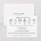 Modern Terracotta Burnt Orange Wedding Timeline Informatiekaartje (Voorkant / Achterkant)