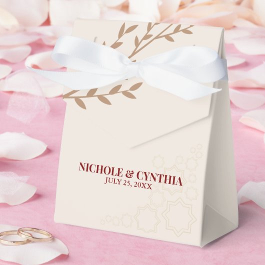 Modern Terracotta Burnt Sinaasappel Boho Wedding Bedankdoosjes (Huwelijk)