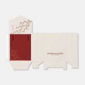 Modern Terracotta Burnt Sinaasappel Boho Wedding Bedankdoosjes (Uitgevouwen)