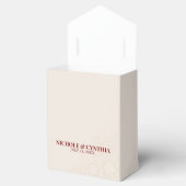 Modern Terracotta Burnt Sinaasappel Boho Wedding Bedankdoosjes (Geopend)