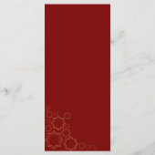 Modern Terracotta Burnt Sinaasappel Boho Wedding Menu (Achterkant)