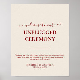 Modern Terracotta Burnt Sinaasappel Boho Wedding Poster