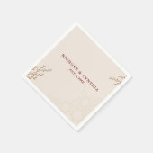 Modern Terracotta Burnt Sinaasappel Boho Wedding Servet (Hoek)