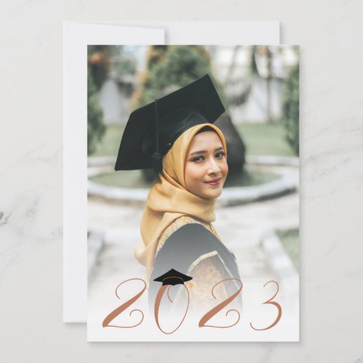 Modern Terracotta Calligraphy Muslim Afstuderen Kaart (Achterkant)