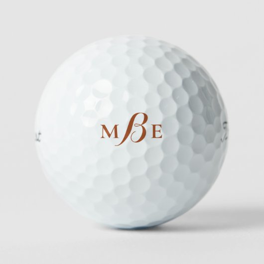 Modern Terracotta Combo Monogram Titleist Pro VI Golfballen (Voorkant)