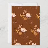 Modern Terracotta Desert Floral Boho Arch Wedding Kaart (Achterkant)