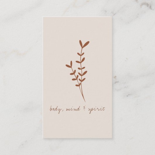 Modern TerraCotta Earth-Tone Personalized Visitekaartje (Achterkant)