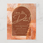 Modern Terracotta FALL Wedding Save the Date Flyer (Voorkant)