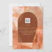 Modern Terracotta FALL Wedding Save the Date Kaart (Achterkant)