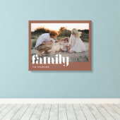 Modern Terracotta Family Name Custom Photo Canvas Afdruk (Insitu (Houten vloer))