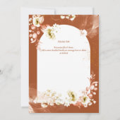 Modern Terracotta Floral PHOTO BEDANKT U (Achterkant)