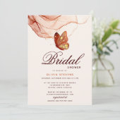 Modern Terracotta Gold Vlinder Vrijgezellenfeest Kaart (Staand voorkant)