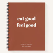 Modern Terracotta Journal Healthy Fitness Recipes Notitieboek (Voorkant)