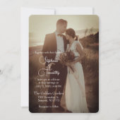 Modern Terracotta Minimalist Photo Wedding Kaart (Voorkant)