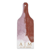 Modern terracotta monogram snijplank (Voorkant)