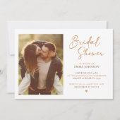 Modern Terracotta Mrs Photo Vrijgezellenfeest Kaart (Voorkant)