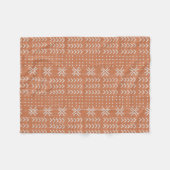 Modern Terracotta Mud Cloth African Pattern Fleece Deken (Voorkant (Horizontaal))