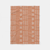 Modern Terracotta Mud Cloth African Pattern Fleece Deken (Voorkant)