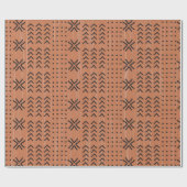 Modern Terracotta Mudcloth African Pattern Cadeaupapier (Vlak)