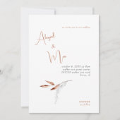 Modern Terracotta No Parents Wedding Kaart (Voorkant)