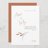 Modern Terracotta No Parents Wedding Kaart (Voorkant / Achterkant)