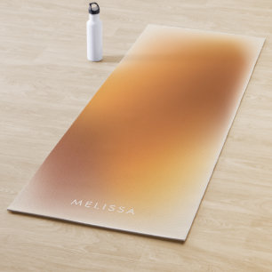 Modern Terracotta Oranje Ombre Gradient Fitness Yogamat