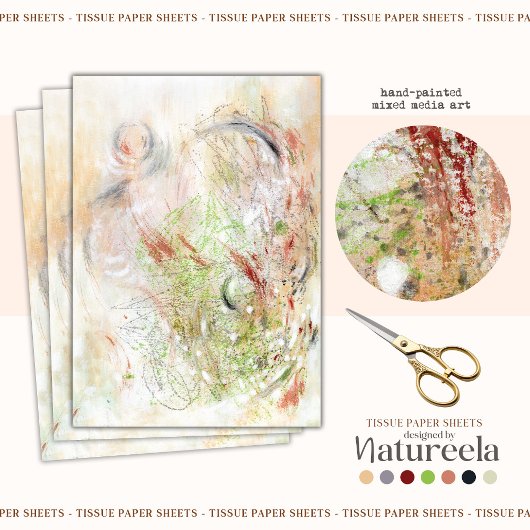 Modern terracotta patroon Abstract weefselpapier Tissuepapier