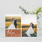 Modern Terracotta Photo Collage Hartelijk dank (Staand voorkant)