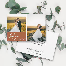 Modern Terracotta Photo Collage Hartelijk dank