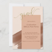 Modern Terracotta Photo Graduation Party Kaart (Achterkant)