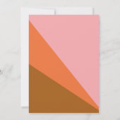 Modern Terracotta Pink Shapes Vrijgezellenfeest Kaart (Achterkant)