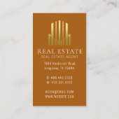 Modern Terracotta Professioneel Vastgoed Visitekaartje (Achterkant)