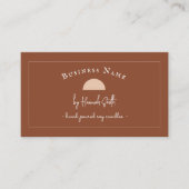 Modern Terracotta Rust Burnt Oranje Visitekaartje (Voorkant)