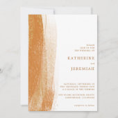 Modern Terracotta Rust Gold Foil Boho Wedding Kaart (Voorkant)