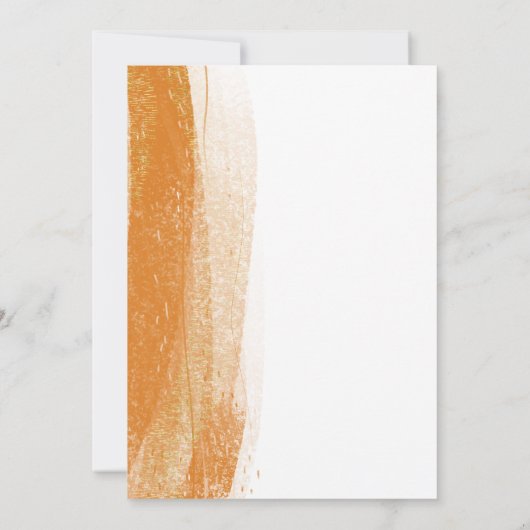 Modern Terracotta Rust Gold Foil Boho Wedding Kaart (Achterkant)