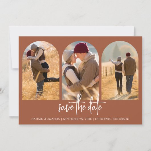 Modern Terracotta Save The Date (Voorkant)