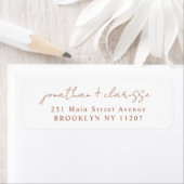 Modern Terracotta Script Chic Couple RSVP Weddensc Etiket (Insitu)