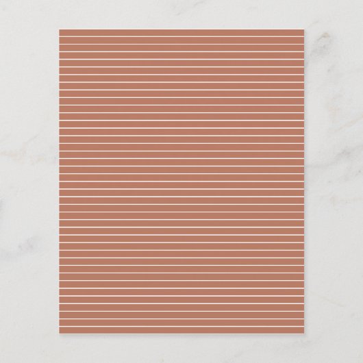 Modern terracotta script hedendaagse bruiloft invi (Achterkant)