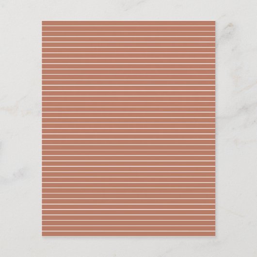 Modern terracotta script hedendaagse bruiloft invi flyer (Achterkant)