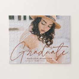 Modern Terracotta Script Photo Afstuderen Legpuzzel