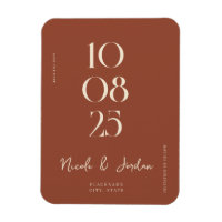 Modern Terracotta Simple Chic slaat de datum op