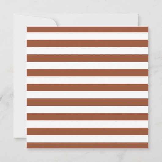 Modern Terracotta Stripes Pattern Baby shower Kaart (Achterkant)