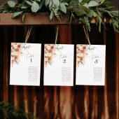 Modern Terracotta Trouwtafel Nummer Kaart