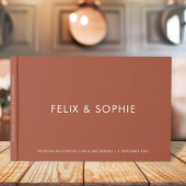 Modern Terracotta | Verbrandd Oranje oproerweddens Gastenboek