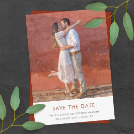 Modern Terracotta | Verbrandd Oranje oproerweddens Save The Date