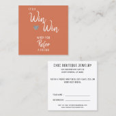 Modern Terracotta Verwijs een Kaart van de Verwijz (Voorkant / Achterkant)